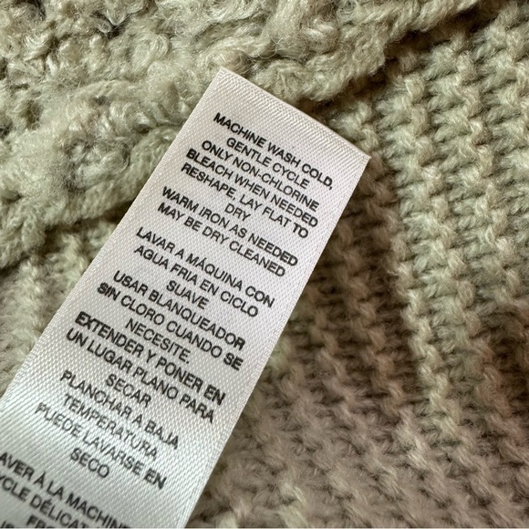 Chico's Oatmeal Popcorn Knit Open Front Wool Blend Cardigan Size 3 (XL/16) - Picture 8 of 11